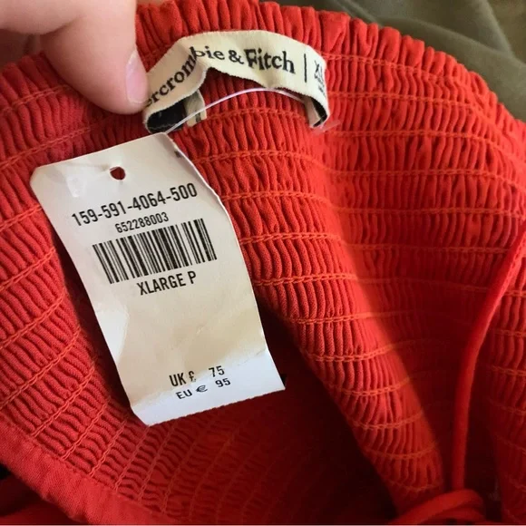 Abercrombie Tie-Strap Corset Midi Dress Size XLP New With Tags - Picture 6 of 6